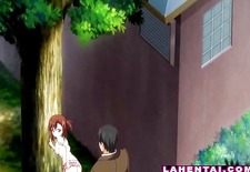 Hentai cutie gets fucked outdoors