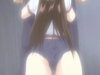 Anime brunette licking sperm
