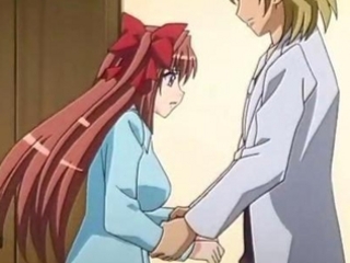 Shy hentai redhead gets stripped and banged to strong orgasm