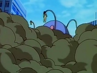 Hentai tentacles monster fucked in the city