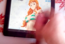 cum on anime (Nami from one piece)