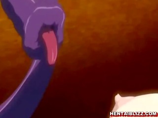Anime gets double penetration by tentacles