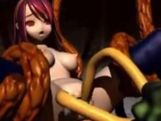3d anime babe fucked by monsters and toying