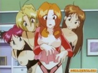 Shemale hentai fivesome hot fucked