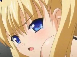Anime blonde getting a dick in her ass