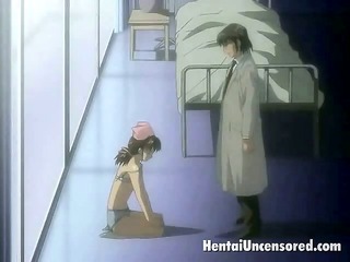 Tempting hentai girl in pigtails getting fucked from behind by a horny hunk