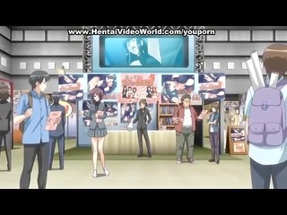 Public anime pussy fingering and fucking