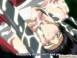 Bondage hentai with bigtits brutally fucked by monster and cum all body