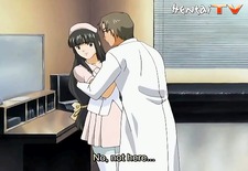 Hentai guy sees how doctor is banging one of his nurses