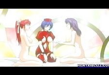 Hentai girls threesome lesbian sex