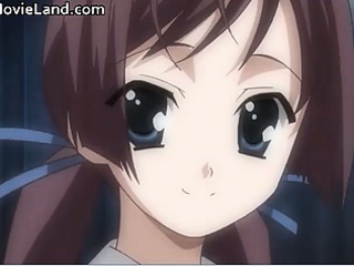 Innocent little anime brunette babe part1