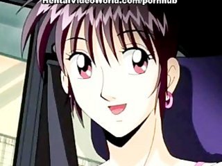 Redhead anime cutie fucked in the shower