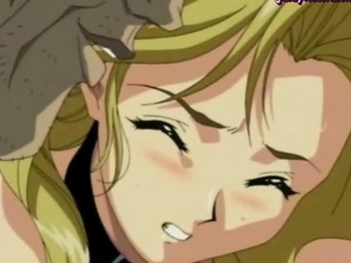 Anime blonde gets scrwed hard