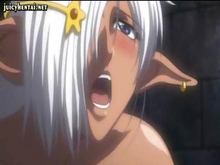 Elfen hentai skank squirts while getting fucked by a demon
