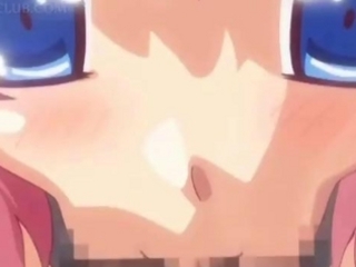 Petite anime schoolgirl blowing large cock in close-up