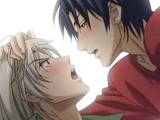 Horny anime gay kisses n ass fucks