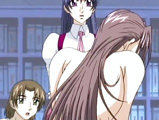 Shemale hentai with bigboobs gets sucked her cock by a  busty anime