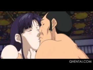 Virgin hentai geisha gets her tight cunt smashed hard