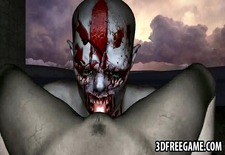 Sexy 3D zombie babe getting licked and fucked hard
