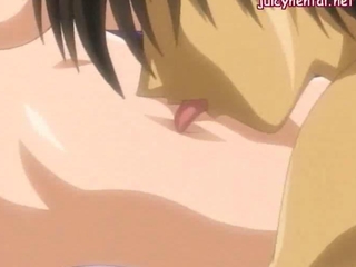 Sexy anime babe making love