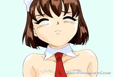 Pleasing hentai chick getting delicious muff teased by a